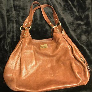 Coach walnut brown satchel